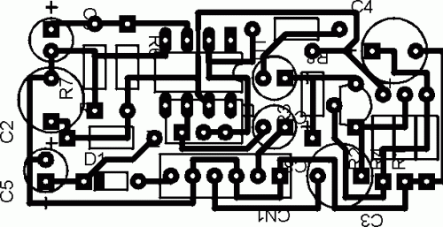 Low impedance microphone amplifier-Layout of board