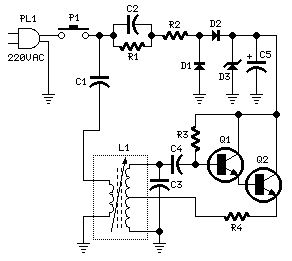 Mains Remote-Alert-Transmitter circuit diagram
