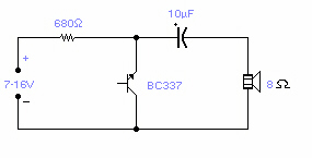 Reverse Bias Oscillator-Circuit diagram
