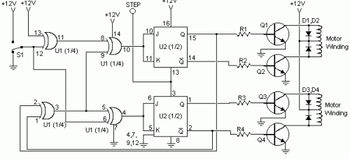 Stepper Motor Controller-Circuit diagram