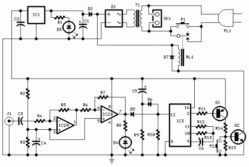 Amplifier Timer-Circuit diagram