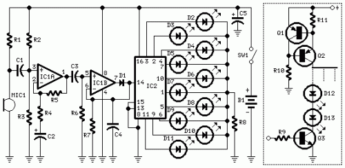 Dancing LEDs-Circuit diagram