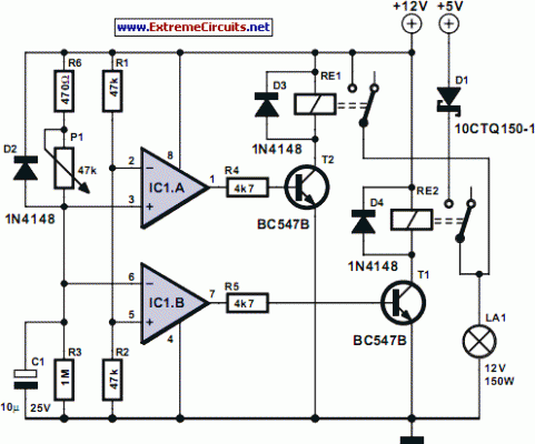 Alternative Halogen Power Supply circuit diagram and instructions